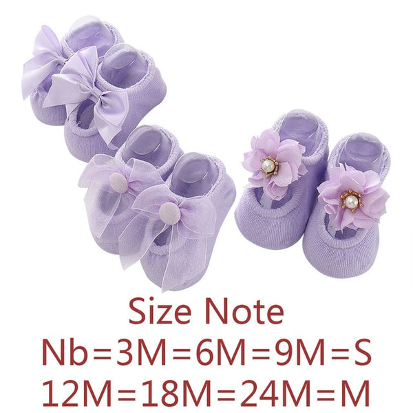 3 Pair/lot Baby Socks for Newborns Girls