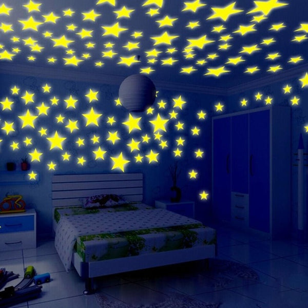 Fluorescent Glow In The Dark Stars