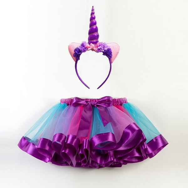 Princess Party Tutu Skirt with Unicorn Headband