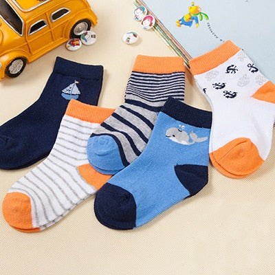 5 Pair/lot Baby Boy Socks