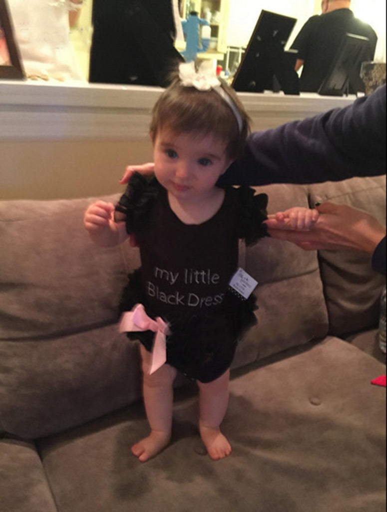 My Little Black Dress Baby Romper The Children's Planner Store My Little Black Dress Baby Romper The Children's Planner Store