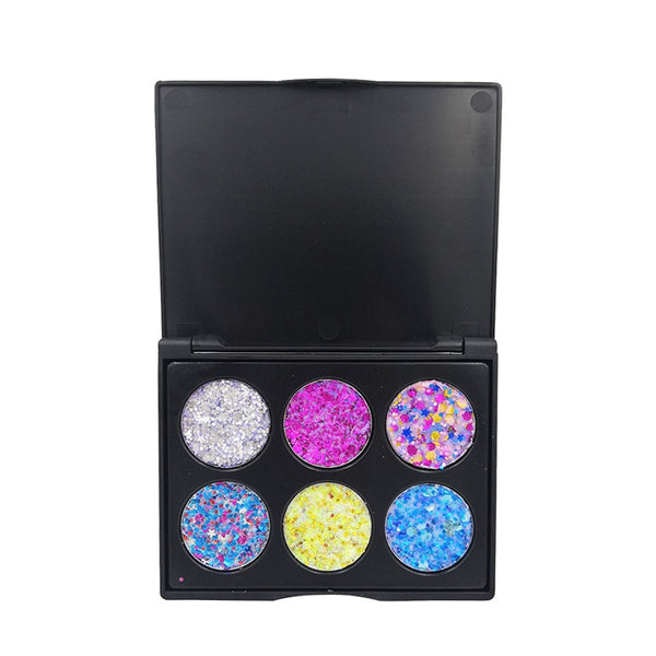 6 Color Glitter Eyeshadows